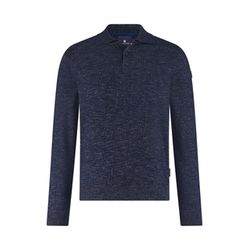 State of Art Meliertes Poloshirt aus einer Acryl-Mischung - blau (5957)