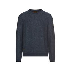 Camel active Sweater made of cotton-polyacrylic mix with textured surfaces - blue (47)