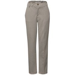 Street One Paperbag Jacquard Trousers - brown (26911)