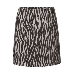 Street One Zebra Jacquard Skirt - brown (36866)
