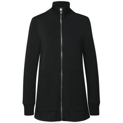 Street One Sweat jacket with knitted details - black (10001)