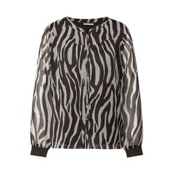 Street One Chiffon blouse with zebra print - brown (26866)