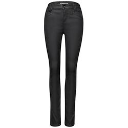 Street One Slim fit coated trousers - black (10001)
