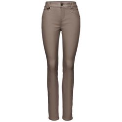 Street One Slim fit coated trousers - brown (16911)