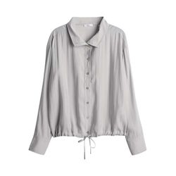 Opus Long-sleeved blouse made of soft modal mix - Fayra - gray (8056)