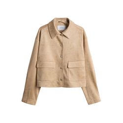Opus Short suede-look jacket - Jelis - beige/brown (2088)