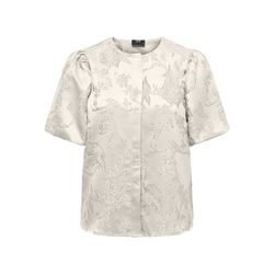 JDY Top - JDYELINA S/S JAQUARD   - beige/weiß (193778)