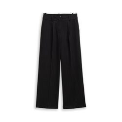 Tom Tailor Wide leg trousers with glitter effect - Lea - gray/black (39158)