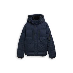 Tom Tailor Pufferjacke mit abnehmbarer Kapuze - blau (10668)