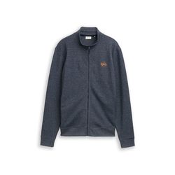 Tom Tailor Sweatjacke in Melange-Optik - blau (30328)