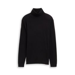 Tom Tailor Rollkragenpullover mit Kaschmir-Anteil - schwarz (29999)