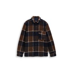 Tom Tailor Teddy Overshirt mit Karomuster - blau/braun (39355)