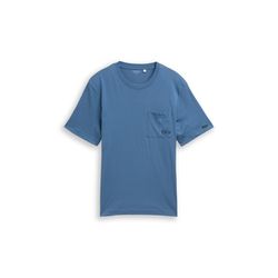 Tom Tailor T-Shirt mit Brusttasche - blau (10980)