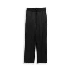 Tom Tailor Loose fit fabric pants - black (14482)