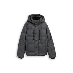 Tom Tailor Pufferjacke mit abnehmbarer Kapuze - grau (38388)