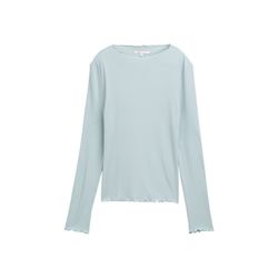 Tom Tailor Denim Ribbed long-sleeved shirt with stand-up collar - blue (13733)