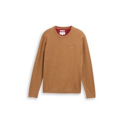 Tom Tailor Basic Strickpullover - braun (39098)