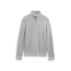 Tom Tailor Troyer Strickpullover - grau (39208)
