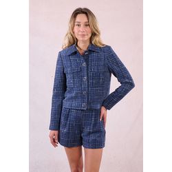 Molly Bracken Short tweed jacket - blue (BLUED)