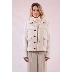 Molly Bracken Sleeveless jacket, imitation sheepskin - beige (BEIGE)
