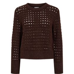 Nümph Sweater with openwork pattern - Nuriette - brown (5698)