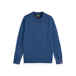 Scotch & Soda Weicher Strickpullover mit Rundhalsausschnitt und normaler Passform - blau (410)