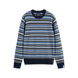 Scotch & Soda Weicher Strickpullover mit Streifen und normaler Passform - blau (410(Peacoat Multi Stripe))
