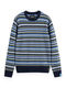 Scotch & Soda Weicher Strickpullover mit Streifen und normaler Passform - blau (410(Peacoat Multi Stripe))