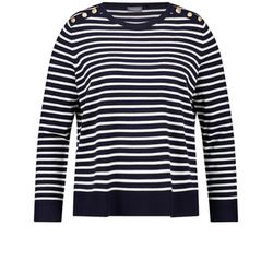 Samoon Striped jumper - blue (08453)
