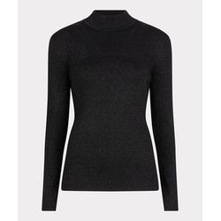 Esqualo Fine knit turtleneck sweater - black (BLACK)