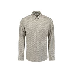 No Excess Bedrucktes Stretch-Hemd - beige (044)