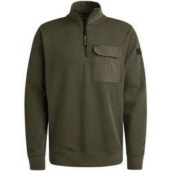 PME Legend Sweater with zipper at the neck - green (Green)