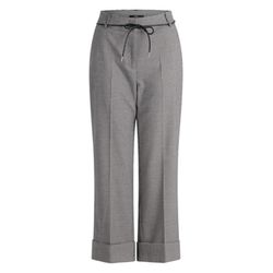 Zero Hose kariert mit Umschlag - grau (7875)