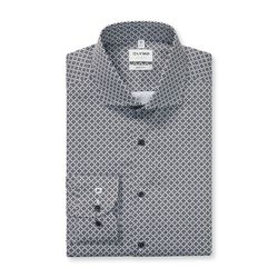 Olymp Body Fit: Business Shirt - black/white (68)