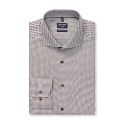 Olymp Modern Fit: Businesshemd - braun (28)