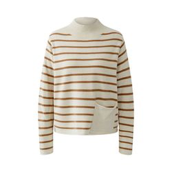 Oui Cozy striped sweater  - beige (0117)