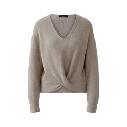 Oui Jumper with knot detail - brown (8151)
