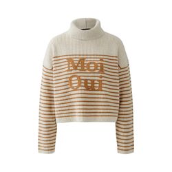 Oui Cozy turtleneck sweater   - beige (0117)