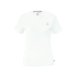 Q/S designed by T-shirt en coton à col rond  - blanc (0100)
