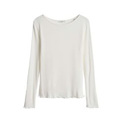 Opus T-shirt à manches longues léger et finement structuré - Suzzo - blanc (1004)