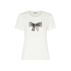 More & More T-Shirt mit aufgedruckter Schleife auf der Vorderseite - weiß (0041)