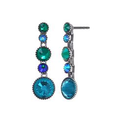 Konplott Earrings - Water Cascade - blue/green (0040-green)