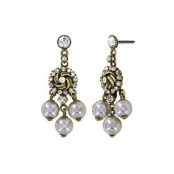 Konplott Ohrstecker - La Comtesse II - braun/weiß (0040-white)